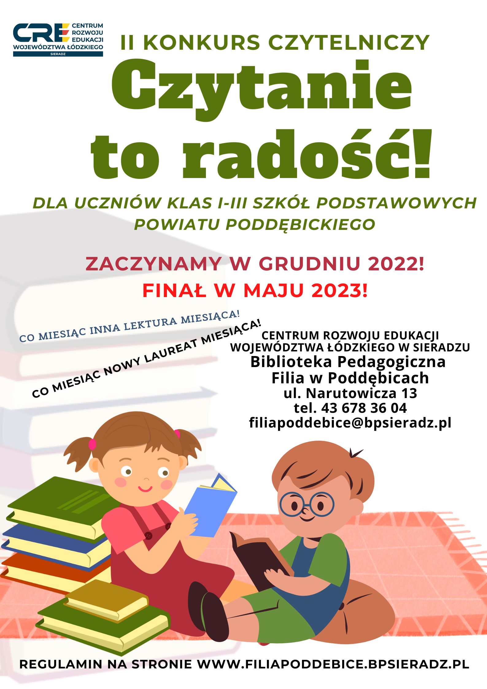 Czytanie to radość - Plakat